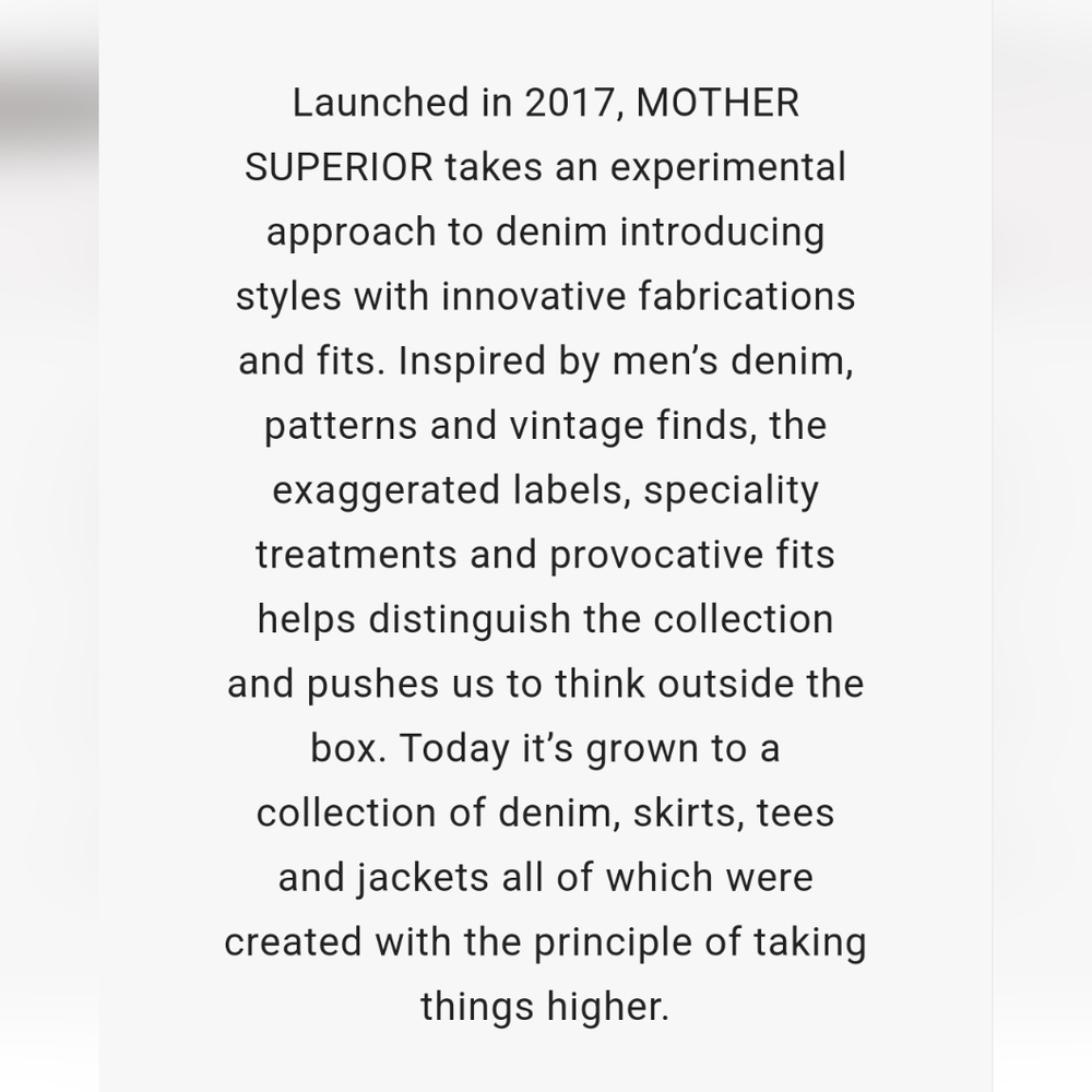 MOTHER Fit Guide - Picture 11 of 15